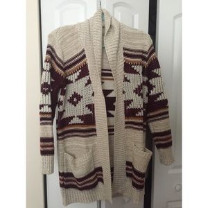 Aztec patterned cardigan